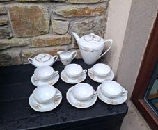 China floral tea set postage possible