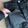 BNWT Vila skinny fit black vicommit coated pants size M Image 2