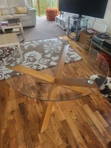 glass dining table