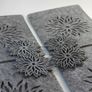 ONLY GREY Placemats and Coaster Flames Aster Flower Felt Table Mats Set of 8 Image 3