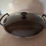 Le Creuset blue wok with glass lid Image 3
