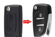 Modified Filp Folding Remote Car Key Shell Case For Peugeot 207 307 407 408 308 For Citroen C4 C2