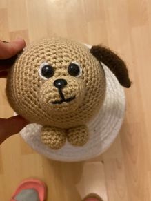 Handmade crochet dog