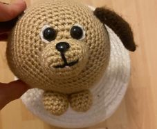 Handmade crochet dog