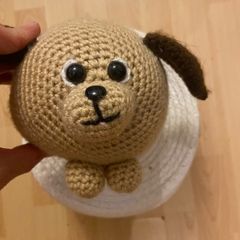 Handmade crochet dog