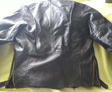 Very good quality vintage black biker leather jacket. Nice patina. Little wear
