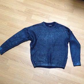 Never worn Top Shop metallic navy jumper