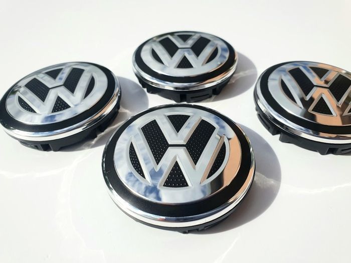 Set/4 x NEW STYLE 56mm VW wheel caps Volkswagen cap hub  6CD601171