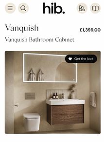 Large HIB recessed bathroom mirror unit 3 doors