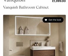 Large HIB recessed bathroom mirror unit 3 doors