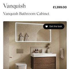 Large HIB recessed bathroom mirror unit 3 doors