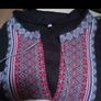 Bohemian hand embroidered linen shirt, relaxed fit. plus size new with tags. Image 2