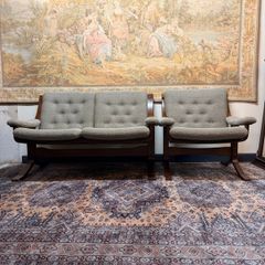 Rare Mid-Century Modern Sofa Suite Attributed to John Hjortdal