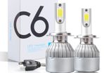 Car Headlight Bulbs LED C6 H4  Hi/Lo Power 6000K 36W White Bulbs