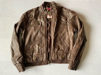 Girl's Brown Faux Leather Jacket | Size 8-9 yrs | Dunnes Stores