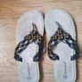 Size 5 - Ladies Flip Flops - Nice Beaded Effect Image 3
