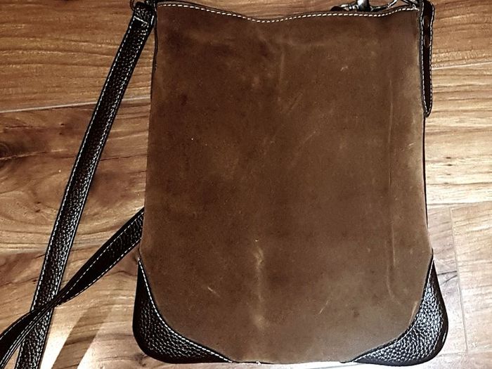 Genuine Suede and Leather Shoulder Bag