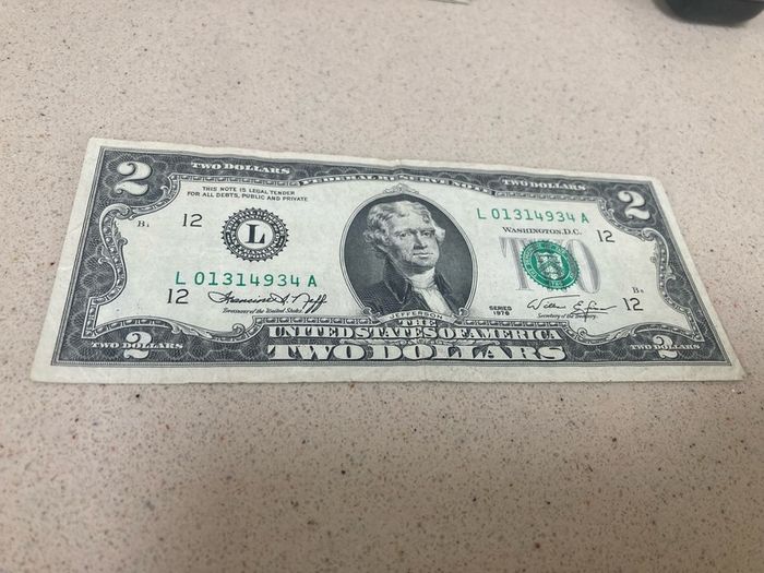 1976 Two Dollars Banknote