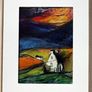 A5 size Aquarel Paintings in Frame Image 3