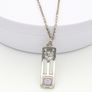 Signed British Mackintosh Style Sterling Silver & Amethyst Necklace, London 1999 Image 7