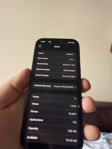 Iphone 17 pro 256 gb