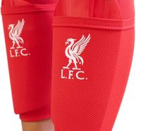 LIVERPOOL Licensed Shin Pad With Sock Sleeve, Junior - Shin Guard, Breathable, Lightweight, Durable, Protective Gear, Merchandise, Great Football Gift Idea