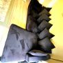 Black DFS corner sofa Image 2