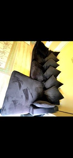 Black DFS corner sofa