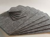 ONLY GREY Placemats and coaster Simple Shape Rectangle Felt Table Mats Set of 12