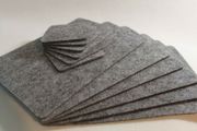ONLY GREY Placemats and coaster Simple Shape Rectangle Felt Table Mats Set of 12