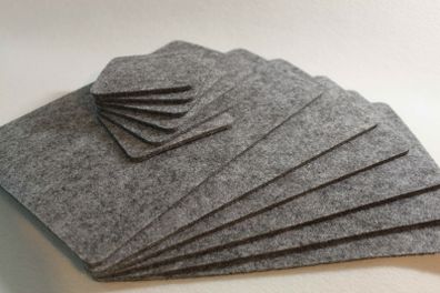 ONLY GREY Placemats and coaster Simple Shape Rectangle Felt Table Mats Set of 12