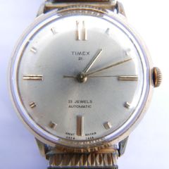 Vintage Timex Automatic 6824 7468 21 Sunburst Men's Automatic Wristwatch Great Britain, the watch works well and keeps time