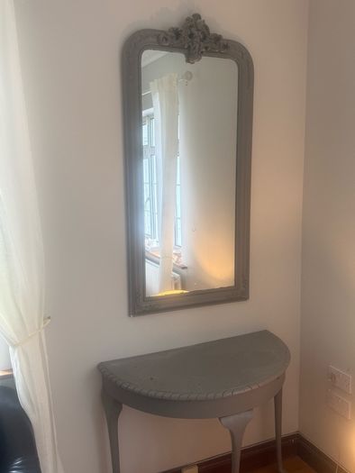 hall table and mirror