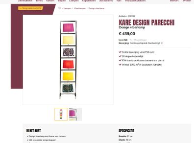 Kare Design Parecchi Floor lamp