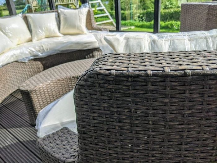 Garden furniture rattan day bed sofa set