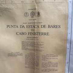 Nautical chart: Punta da Estaca de Bares to Cabo Finisterre