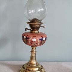 Vintage Duplex  Oil  Lamp
