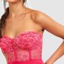 Pink Lace Bandeau Midi Dress Brand New Image 3