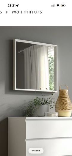 mirror ikea white 65cm square