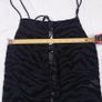 Motel Rocks Black Zebra Flocked Mesh Lace Up Cami Tank Top Size S Image 10