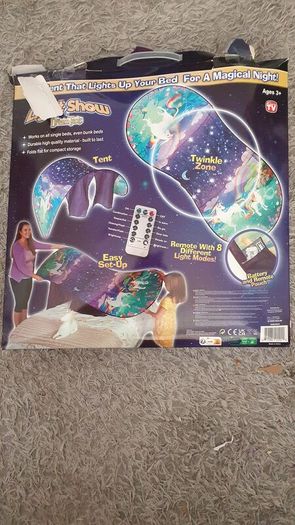 The tent that lights up your bed for a magical night