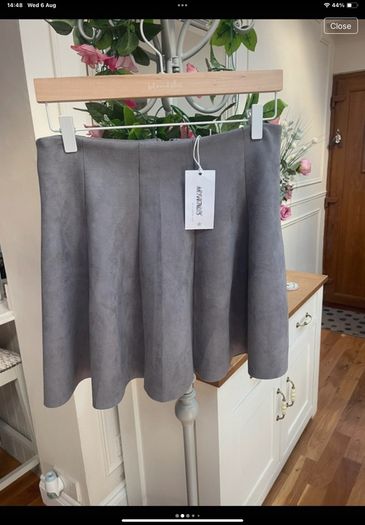 skirt grey suede effect skirt my Haily band size small 10/12