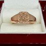 Diamond Natural Arglye Champagne Diamond SIGNET Ring Image 9