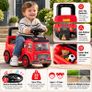 Ride On Fire Truck Push Car for Toddlers with Music and Storage Red Image 2