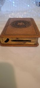 Money Box vintage National Bank of Ireland leather-bound