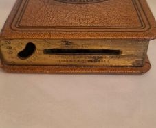Money Box vintage National Bank of Ireland leather-bound
