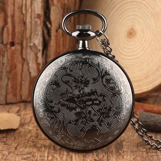 Large dial pocket watch and chain, Free Post