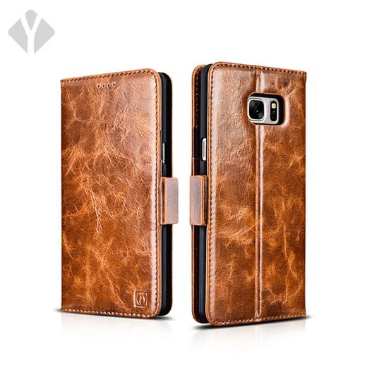 Samsung Note 7 Vintage Oil Wax Leather Folio Case