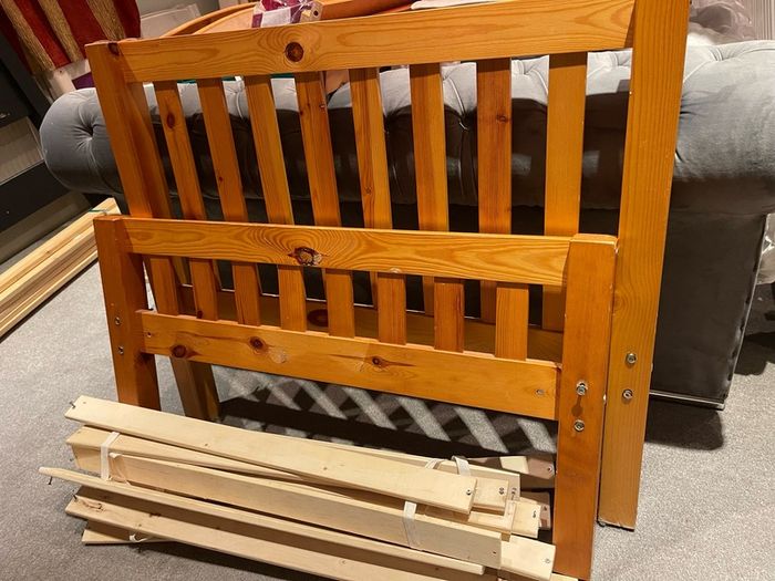 Lovely Sturdy Single Wooden Bed Frame - Can Deliver