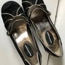 Hush Puppies Black Suede & Silver Mary Jane Heels - UK 6 Image 2